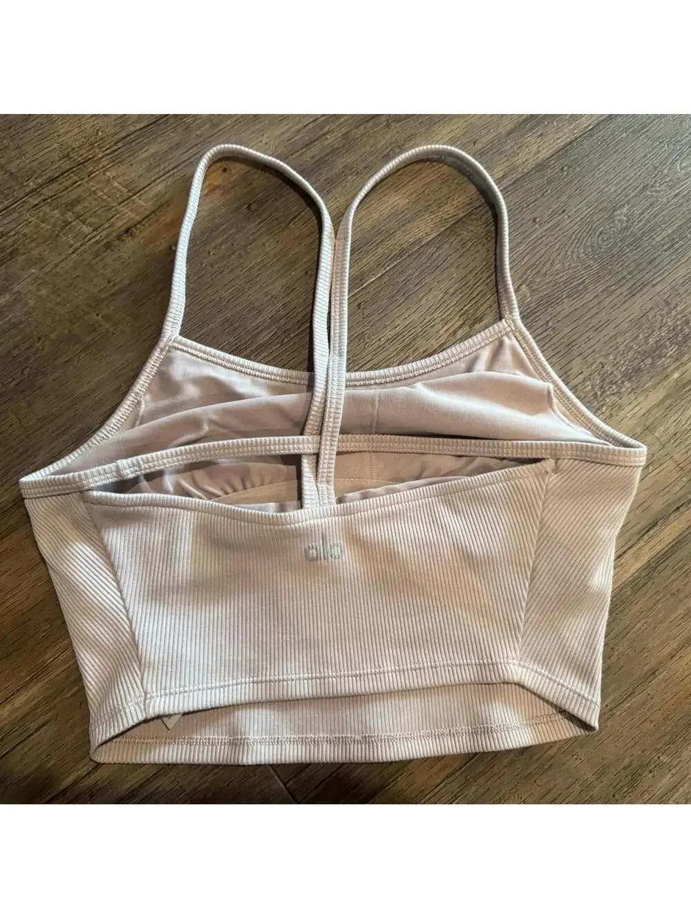 Alo Yoga ALOSOFT RIBBED CROP CALM TANK - Dusty Pink XS